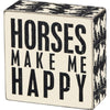 box sign horses make me happy