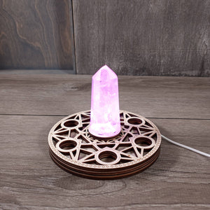 LED Crystal Display Light Stand