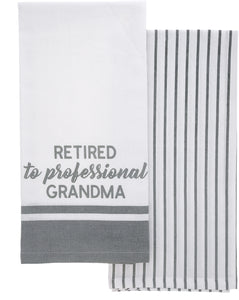 Professional Grandma - Tea Towel Gift Set (2 - 20" x 28")