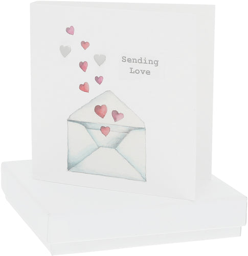 Sending Love - 7mm Sterling Silver Heart Stud Earrings