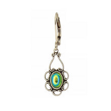 Load image into Gallery viewer, Oval Lace Flower Earring