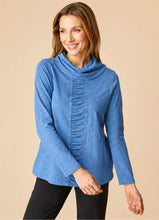 Load image into Gallery viewer, Pebble Ruched Panel Cowl Shirt F26
