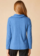 Load image into Gallery viewer, Pebble Ruched Panel Cowl Shirt F26