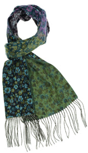 Colorblocked Ditzy Floral Cashmink® Scarf: Rosewood