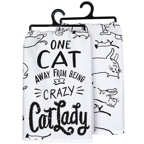 Away From Being A Crazy Cat Lady Kitchen Towel