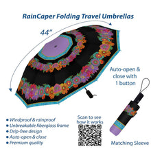 Load image into Gallery viewer, Travel Umbrella - Laurel Burch "Blooms"