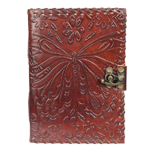 butterfly leather journal