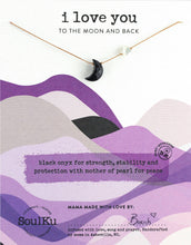 Load image into Gallery viewer, Black Onyx I Love You to the Moon &amp; Back Necklace