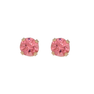 Solitaire Round Cut Birth Stone Ear Sense Stud Earrings