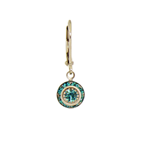 Crystal Disc Dangle Earring