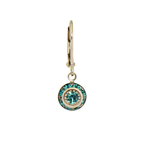 Crystal Disc Dangle Earring