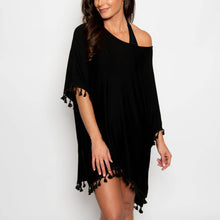 Load image into Gallery viewer, Elsie One Size Fringe Beach Swimsuit Cover Up