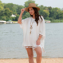 Load image into Gallery viewer, Elsie One Size Fringe Beach Swimsuit Cover Up