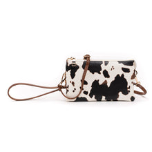 Load image into Gallery viewer, Riley Cow 3 Compartment Crossbody/Wristlet