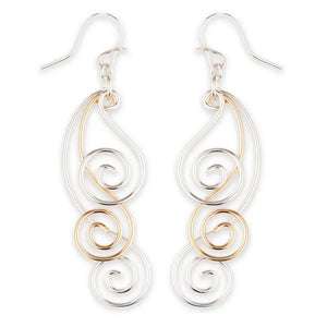 F51-mx Repeating Swirl Dangle Earring