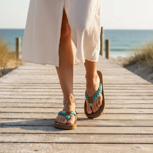 Load image into Gallery viewer, Harbor Pool Blue Flip Flops