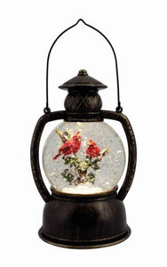 Cardinal glitter lantern 10.25"