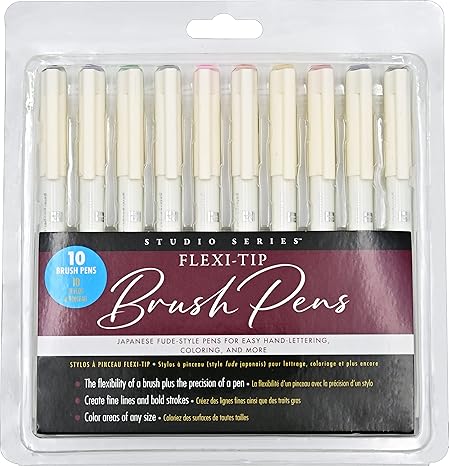 Flexi-Tip Brush Pens (Set of 10) Flexi-Tip Brush Pens (Set of 10) Flexi-Tip Brush Pens (Set of 10) Flexi-Tip Brush Pens (Set of 10)