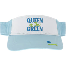 Load image into Gallery viewer, Queen of the Green Light Teal with White Adjustable Visor