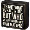 Who We Have Box Sign