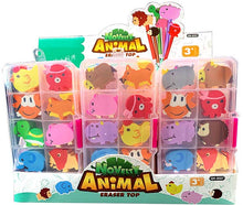 Load image into Gallery viewer, Cutie Creatures 10pc Pencil Topper Eraser Set