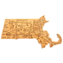 Load image into Gallery viewer, Cutting board slice of life Massachusetts shaped