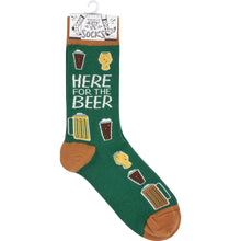 Load image into Gallery viewer, Here For The Beer Socks