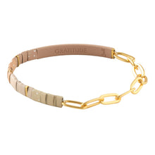 Load image into Gallery viewer, Good Karma Ombre w/Chain Bracelet - Gratitude Fawn/Gold