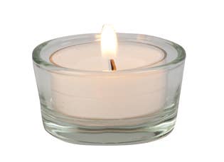 Clear Glass Tealight Holder -each