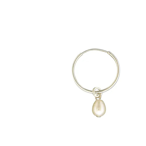 FW39 Endless Hoop with Teardrop Pearl 20mm