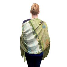 Load image into Gallery viewer, Fine Art Silk Blend Shawl Monet Poppy Field