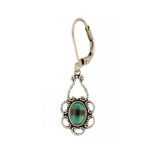 Load image into Gallery viewer, Oval Lace Flower Earring