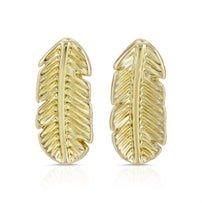 Load image into Gallery viewer, New Moon Gold Earrings - NATURAL BEAUTY/LEAF