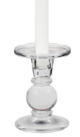 Dual Purpose Glass Candle Holder - each