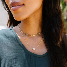 Load image into Gallery viewer, Peace Protector 2mm Beaded Healing Necklace (Gold)