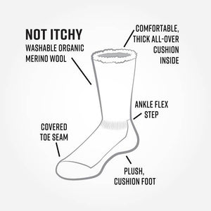 Organic Wool Mountain Hiker Socks