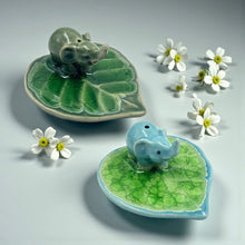 Load image into Gallery viewer, Elephant On Leaf Ceramic Incense Holder - Assorted