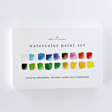 Load image into Gallery viewer, Watercolor paint set 18 colors with brush