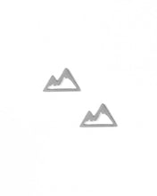 Load image into Gallery viewer, Screwback Stud Earrings - Mountain - Silver