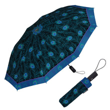 Load image into Gallery viewer, Peacock Folding Travel Umbrella
