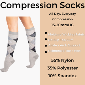 Scattered Hearts Valentine Knee High Compression Socks