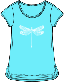 Escape by Habitat scoopneck Top - Dragonfly Tee - Turquoise