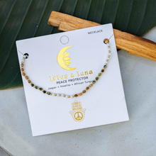 Load image into Gallery viewer, Peace Protector 2mm Beaded Healing Necklace (Gold)