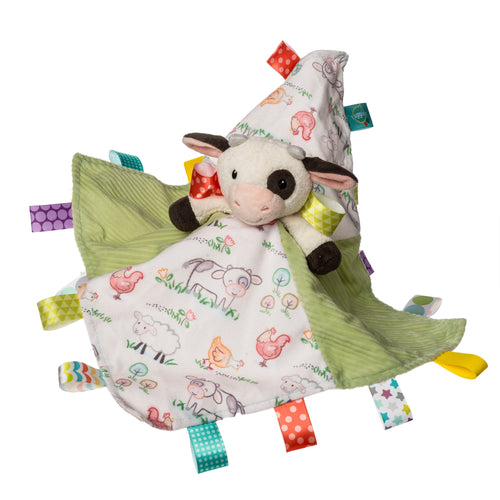 Taggies Buttercup Cow Character Blanket – 13×13″