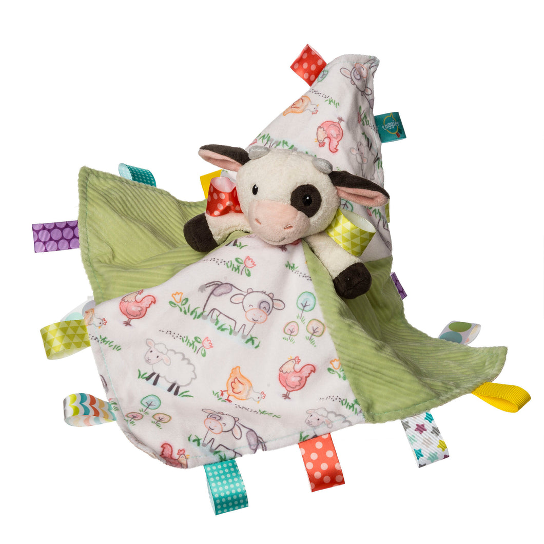 Taggies Buttercup Cow Character Blanket – 13×13″