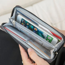 Load image into Gallery viewer, RFID Blocking Single Zip Wallet - Smoke