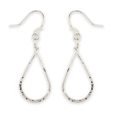 Load image into Gallery viewer, F6 Small Hammered Teardrop Dangle Earring