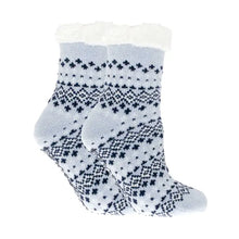 Load image into Gallery viewer, Lavender &amp; Shea infused slipperSocks With  White Cloud Keychain