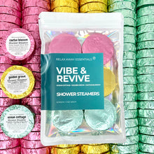 Load image into Gallery viewer, Vibe and Revive Shower Steamers 6 Pack - Made in USA