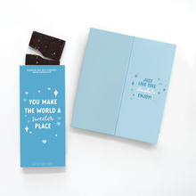 Load image into Gallery viewer, You Make the World Sweeter – card with chocolate inside!
